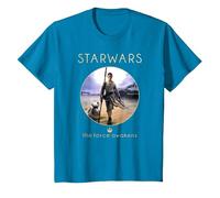 Star Wars Rey BB-8 Episode 7 Jakku Poster Graphic T-Shirt T-Shirt, Kinder, Saphir, 98