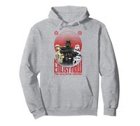 Star Wars Rogue One Imperial Enlist Now Pullover Hoodie, Unisex für Erwachsene, Grau Meliert, S
