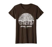 Star Wars Rogue One Palm Tree Death Star T-Shirt, Damen, Braun, XS