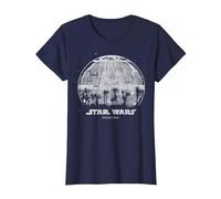 Star Wars Rogue One Palm Tree Death Star T-Shirt, Damen, Marineblau, XL