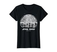 Star Wars Rogue One Palm Tree Death Star T-Shirt, Damen, Schwarz, 3XL