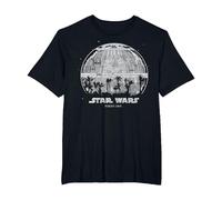 Star Wars Rogue One Palm Tree Death Star T-Shirt, Herren Große Größen, Schwarz, 5X Tall