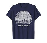Star Wars Rogue One Palm Tree Death Star T-Shirt, Herren, Marineblau, 6XL
