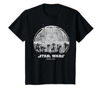 Star Wars Rogue One Palm Tree Death Star T-Shirt, Kinder, Schwarz, 98