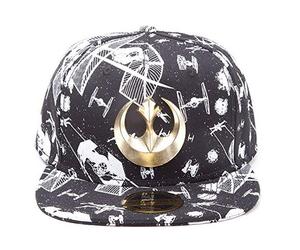 Star Wars: Snapback Baseball Cap Spaceship mit Metall Reball, gerade