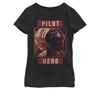 STAR WARS Squadrons Pilot Hero Girls Short Sleeve Tee Shirt, Black, Small