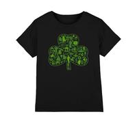 Star Wars St Patrick's Day Clover Icons Unisex Kids T Shirt, Black, 12-13 Years