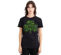 Star Wars St Patrick's Day Clover Icons Ladies T Shirt, Black, Medium