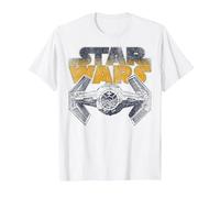 Star Wars Super Retro Tie Fighter Classic Logo T-Shirt T-Shirt, Herren, Weiß, XL