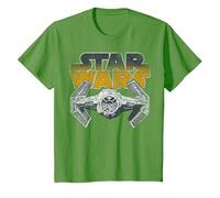 Star Wars Super Retro Tie Fighter Classic Logo T-Shirt T-Shirt, Kinder, Hellgrün, 152