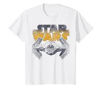Star Wars Super Retro Tie Fighter Classic Logo T-Shirt T-Shirt, Kinder, Weiß, 104