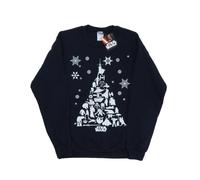 Star Wars Sweatshirt homme arbre de Noël (Bleu marine) XL