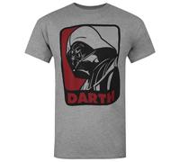 Star Wars - T-shirt Dark Vador 'Darth' - Homme (Gris) L