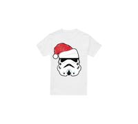 Star Wars - T-Shirt für Herren - weihnachtliches Design (Weiß) 2XL