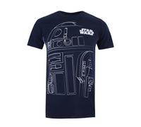 Star Wars - T-shirt - Homme (Bleu marine / Blanc) XL