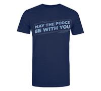 Star Wars - T-shirt MAY THE FORCE BE WITH YOU - Homme (Bleu marine / Bleu clair) L