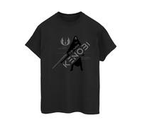 Star Wars - T-shirt OBI-WAN KENOBI JEDI KNIGHT - Femme (Noir) XL