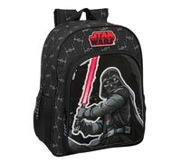 Star Wars The Fighter Schulrucksack für Kinder, anpassbar an den Kinderwagen, ideal für Kinder im Schulalter, bequem und vielseitig, Qualität und Widerstandsfähigkeit, 32 x 12 x 38 cm, Schwarz