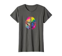 Star Wars The Mandalorian Beskar Helmet Watercolor Tie Dye T-Shirt, Damen, Anthrazit, S