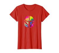 Star Wars The Mandalorian Beskar Helmet Watercolor Tie Dye T-Shirt, Damen, Rot, XXL