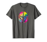 Star Wars The Mandalorian Beskar Helmet Watercolor Tie Dye T-Shirt, Herren, Anthrazit, M