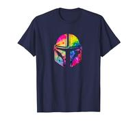 Star Wars The Mandalorian Beskar Helmet Watercolor Tie Dye T-Shirt, Herren, Marineblau, 3XL