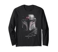Star Wars The Mandalorian Big Face Poster Langarmshirt