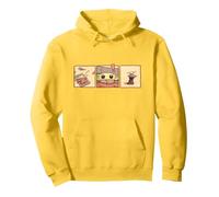 Star Wars The Mandalorian Grogu Awakens Pullover Hoodie, Unisex für Erwachsene, Gelb, L