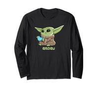 Star Wars The Mandalorian Grogu Blue Cookie Space Macaron Langarmshirt