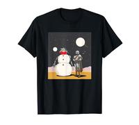 Star Wars The Mandalorian & Grogu Christmas Holiday Snowman T-Shirt