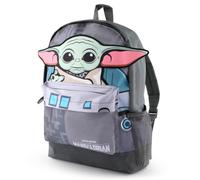 Star Wars The Mandalorian Jungen Rucksack - Grogu Baby Yoda Schultasche mit 3D Ohren - Kinder Rucksack Reisetasche