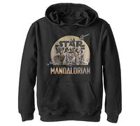 Star Wars Jungen Mandalorian Character Action Pose Hoodie, Schwarz, M