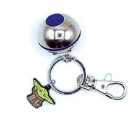 Star Wars: The Mandalorian Razor Crest 3D Shifter Knob with Grogu Keychain | Car Key Ring Holder Accessories, Heavy Duty Carabiner Chain Clip for Backpack Purse