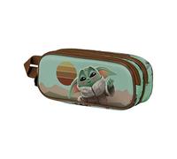 Star Wars The Mandalorian Say Hi-3D Doppelfedermäppchen, Grün, 22 x 9,5 cm