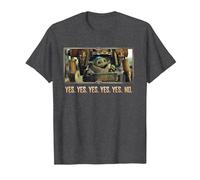 Star Wars The Mandalorian Season 3 Grogu in IG-12 Yes Yes No T-Shirt, Herren, Anthrazit Meliert, S