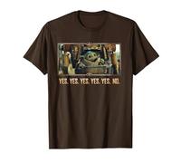 Star Wars The Mandalorian Season 3 Grogu in IG-12 Yes Yes No T-Shirt, Herren, Braun, XXL