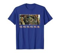 Star Wars The Mandalorian Season 3 Grogu in IG-12 Yes Yes No T-Shirt, Herren, Königsblau, XXL