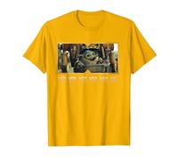 Star Wars The Mandalorian Season 3 Grogu in IG-12 Yes Yes No T-Shirt, Herren, Leuchtendes Gold, M