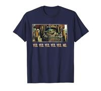 Star Wars The Mandalorian Season 3 Grogu in IG-12 Yes Yes No T-Shirt, Herren, Marineblau, 4XL