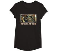 Star Wars The Mandalorian Season 3 Grogu in IG-12 Yes Yes No T-Shirt, Mädchen, Schwarz, L