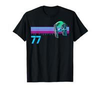Star Wars TIE Fighter Retro Striped Neon Poster T-Shirt