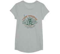 Star Wars Travel Vacation Camp Dagobah Yoda Learn the Force T-Shirt, Mädchen, Grau Meliert, M