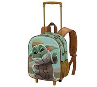 Star Wars Unisex 05086 Kleiner 3D Rucksack mit Rädern Say Hi, Grün, Einheitsgröße