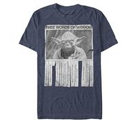 Star Wars unisex adult Star Wars - Words of Wisdom T-shirt T Shirt, Premium Navy Heather, Medium US