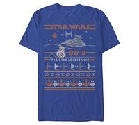 Star Wars Unisex Bb8 Resistance Sweater Organic Short Sleeve T-Shirt, Hellblau, M