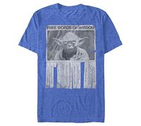 Star Wars Young Herren Words of Wisdom T-Shirt, Premium Royal Heather, Mittel