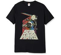 Star Wars Unisex-Erwachsene Retro Wars Grafik T-Shirt, schwarz, 5XL