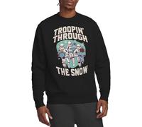 Star Wars Unisex Retro Troopin' Through The Snow, Black Sweatshirt, Schwarz, M