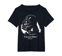 Star Wars Vatertag Darth Vader Epic Father Quote T-Shirt, Damen Große Größen, Schwarz, 4X