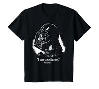 Star Wars Vatertag Darth Vader Epic Father Quote T-Shirt, Kinder, Schwarz, 128